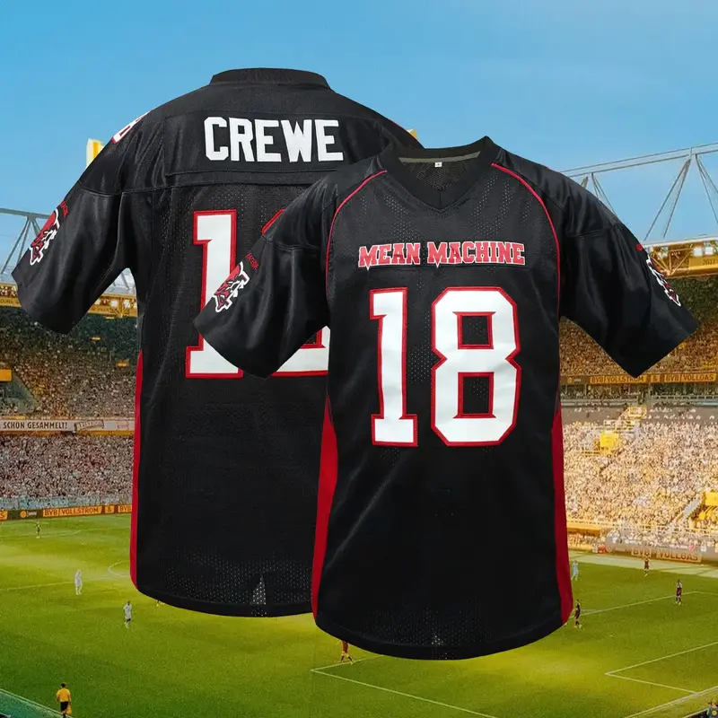Men's #18 Embroidery Short Sleeve Football Jersey, Casual Sports Jersey, Classic Throwback Jersey, Sports Apparel #GLOBAL PICKS