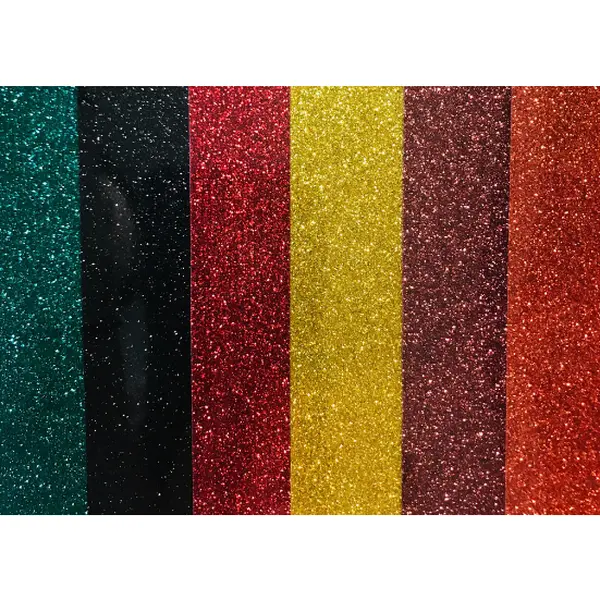 Siser Fall Vibes Glitter Heat Transfer Vinyl (HTV) Sheet Bundle, 12"x12" Multi-Color Sheets for Cricut Custom Crafts, Includes Emerald, Bronze, Gold, Black - DIY Specialty Supplies
