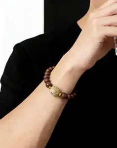 Wearable Aromatherapy Jasmine Floral Handmade Incense Beads Bracelet 12MM Beads 15PCS Natural Herbal Aromatherapy Stress Relief Portable Healing Bracelet for Daily Wear Meditation and Gift