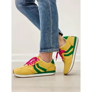 Corkys Kickoff Tennis Shoes in Yellow Green Combo