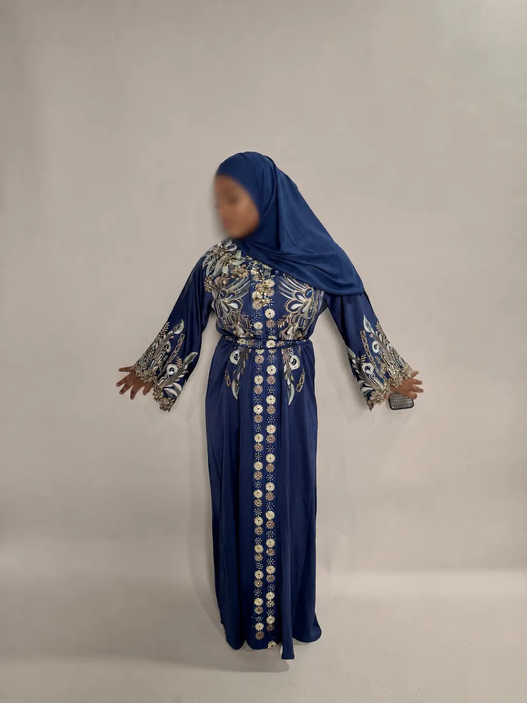 The Majestic Navy Abaya and Hijab Set