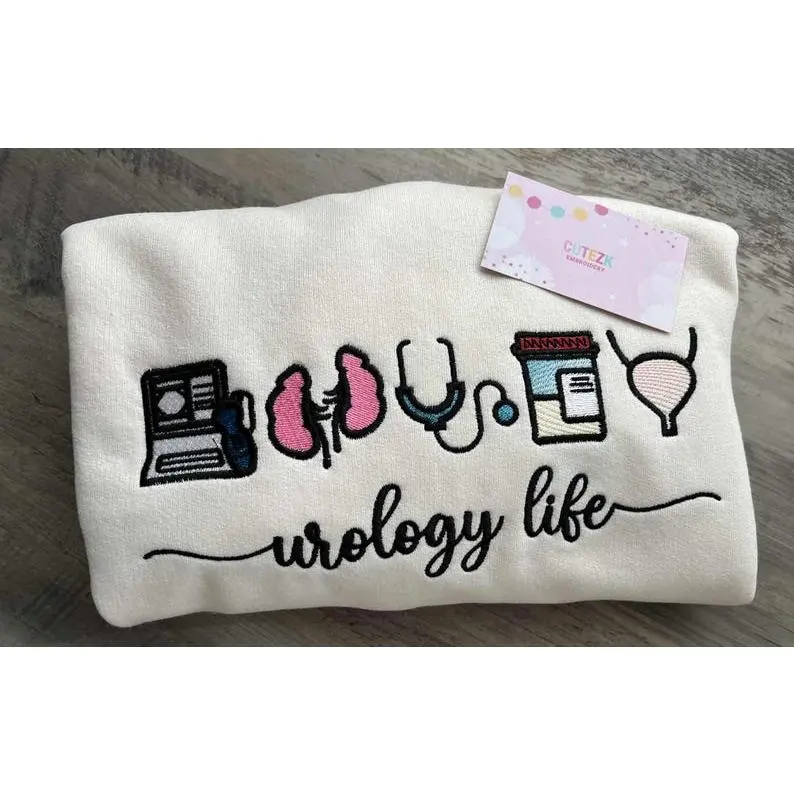 Urology Icons Embroidered Crewneck Sweatshirt