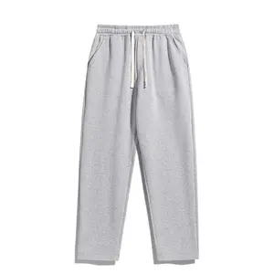 Men's Regular Fit Solid Drawstring Waist Sweatpants, Casual Pocket Design Pants for Fall & Winter, Men's Trousers for Daily Wear