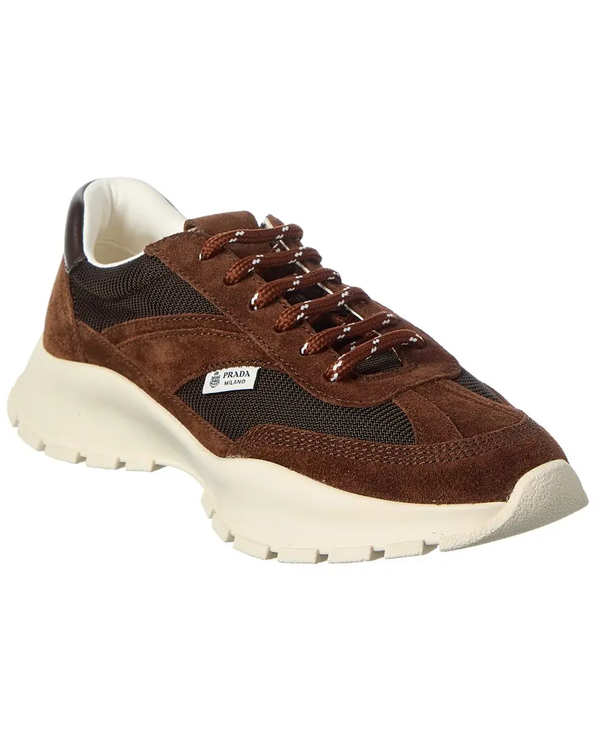 Prada Mesh & Suede Sneaker