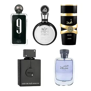(5pc Bundle Pack) Armaf Club De Nuit Intense Man 3.6 EDT + Afnan 9PM +  Lattafa Fakhar Men + Rasasi Hawas + Lattafa Asad Perfume 3.4oz EDP