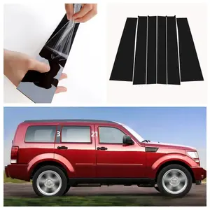 For Dodge Nitro 2007-2013, 6PCS Covers Center Film Column B C Pillar Posts Sticker Car Accessories Car Decal