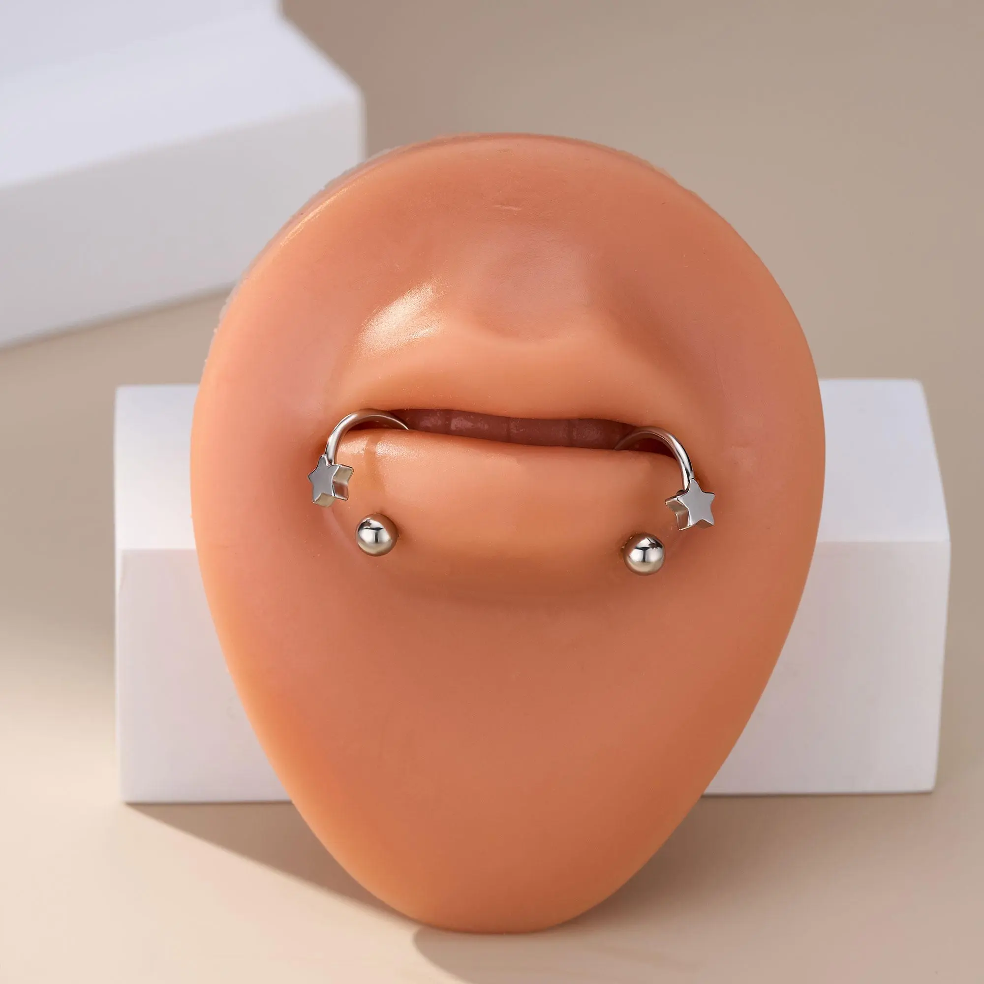 Oufer 16G 2CPS Star Snakebites Piercing Jewelry 316L Stainless Steel Oufer 16G 2CPS Star Snakebites Piercing Jewelry 316L Stainless Steel