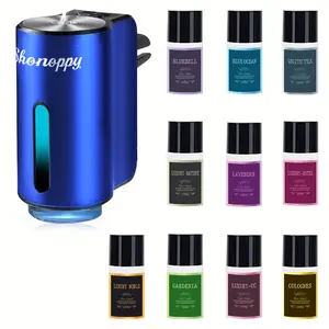 Car Aroma Diffuser - Car Air Freshener With Three Adjustable Intensity Levels,10*10ML Portable Waterless Natural Perfume Car Aromatherapy Diffuser