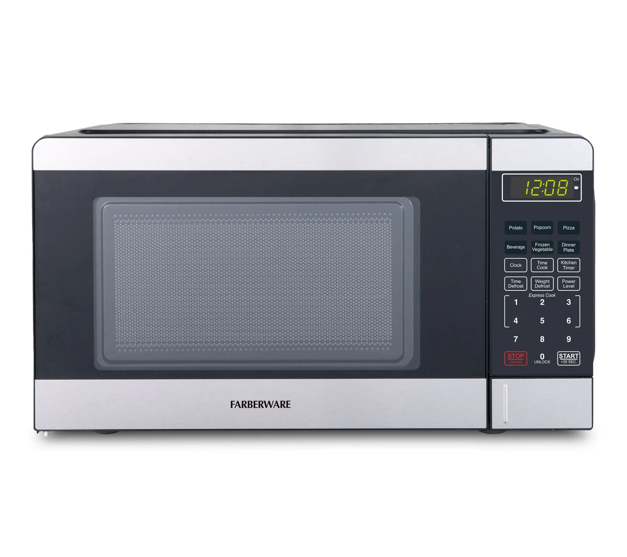 Farberware 0.7 Cu. Ft Compact Microwave Oven, 700W, Stainless Farberware 0.7 Cu. Ft Compact Microwave Oven, 700W, Stainless