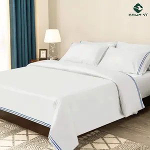 Dyfun Bedding Duvet Cover Set - Cotton Tencel Lyocell Bed Set for Queen/Full Size Beds - Includes 1 Duvet Cover and Pillowcase
