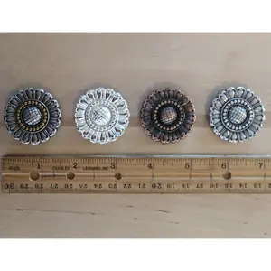 Concho Scarf Slide Sunflower Flower Wild Rag Scarf Slide by double b wild rags