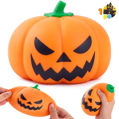 JOYIN Jumbo Squishy Soft Stress Ball Fidget Toy, 1PCS Safe Plastic Squeezeable Stress Relief Toy, Halloween Decor, Classroom Prizes, for Ages 10+ & Grown Ups