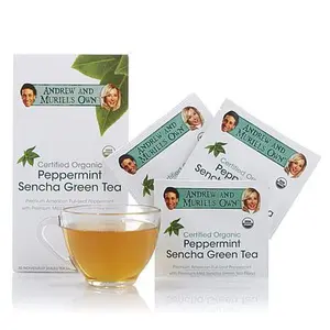Andrew Lessman Certified Organic Peppermint Sencha Green Tea - 30 Sachets
