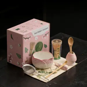 Crystal Glazed Iced-Tea Matcha Set, 8-Piece | Flower-Blooming Lip Series | Adorably Stylish Packaging | Perfect for Gifting