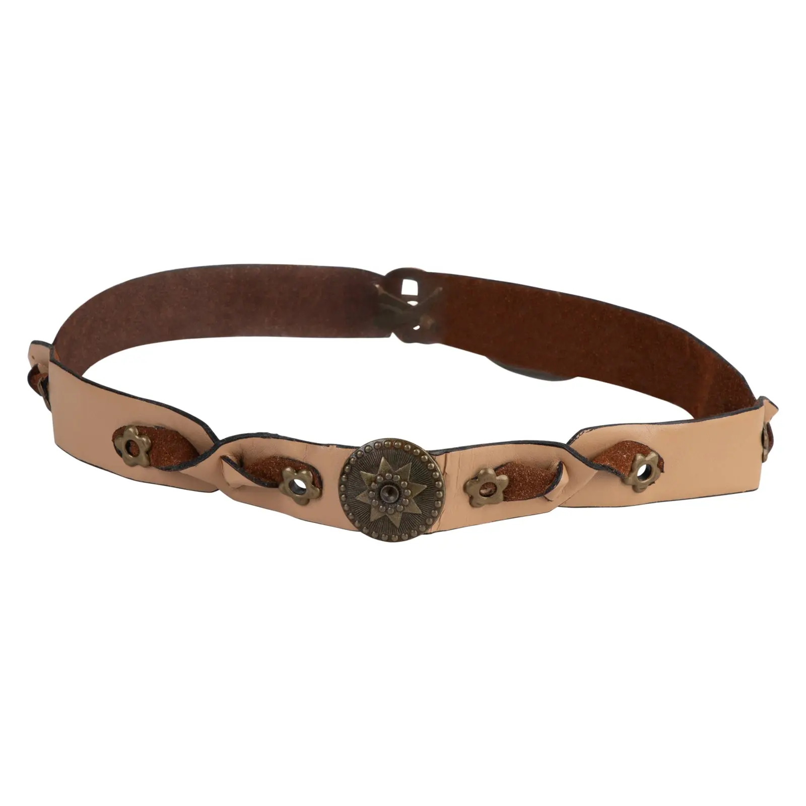 Faux Leather Studded Hat Band