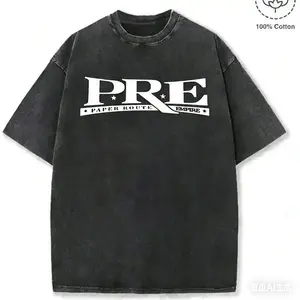 Young Music Dolph Graphic Washed T Shirt 230g, Men's Casual Cotton T-Shirt– Soft And Comfortable, Perfect For Everyday Wear And Outdoor Activities – E