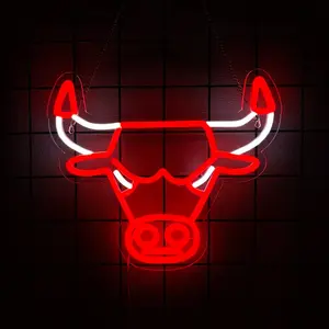 ox Head Neon Sign Texas Longhorn Bull Neon Lights for Bedroom Western Landscape  Sign Cow Head Neon Lights Signs  Cowboy Light Up Signs for Wall Bar Man Cave Game Room Decor