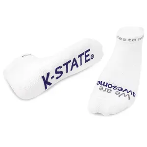 We are awesome® – K-STATE® white low-cut socks