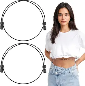 [USA Stock] - 2 Pcs Shirt Tuck Band Women, Adjustable Crop Band for Tucking Shirts Belly Leaking Elastic Bands to Change The Style of Your Top Shirt Stays Belt for Women