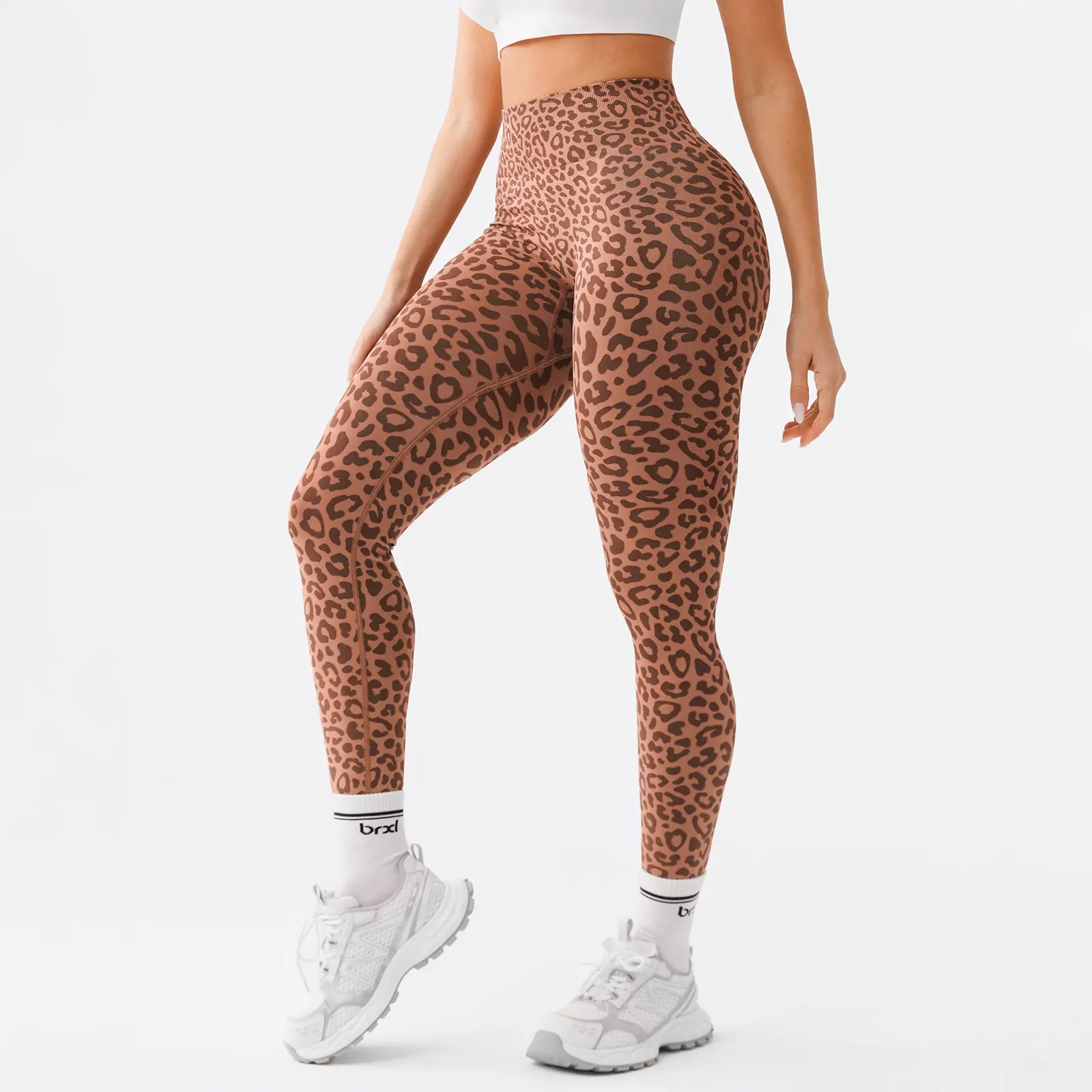 BRXL【Discount for live】 Lycra Fabric Butt Lifting No Front Seam High-Waisted Breathable Yoga Pants Tummy Control Seamless Gym Running Leggings #Parati #GymWorkout #TikTokMadeMeBuyIt #outdoorfun #Summervibes #beachoutfit-BRXL-1