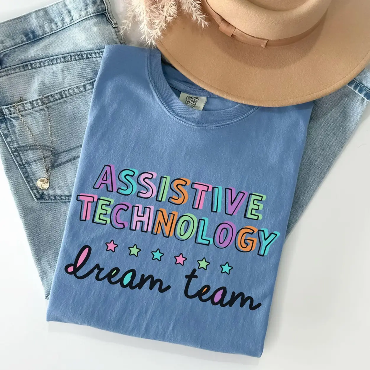 Assistive Technology Dream Team Comfort Colors Shirt, Neurodiversity Teacher AT AAC Sped Grad Gift, Special Education Inclusion asd COTA Tech YXU