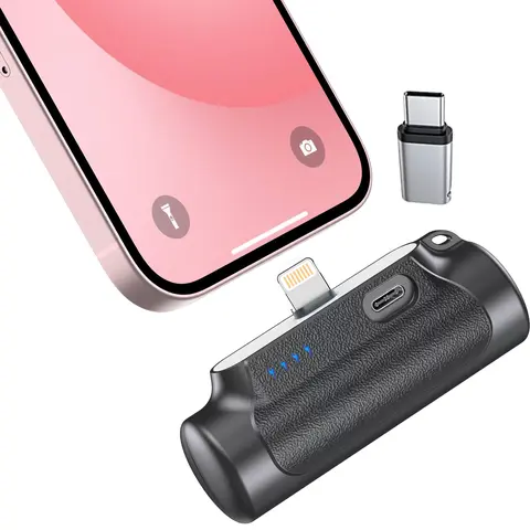 Portable Charger, Power Bank, 6500mAh Mini Ultra Compact Portable Phone Charger Battery Pack for iPhone，Android (Black) Accessories Smartphone