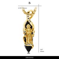 Goddess Hecate Gold Plated Obsidian Crystal