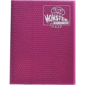Monster Binder - 9 Pocket Trading Card Album - Holofoil Pink - Holds 360 Yugioh, Magic, and Pokemon Cards