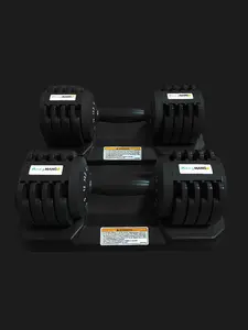 Adjustable Dumbbell Set (4 lbs to 14.5 lbs) with Storage Trays. Quick Adjust. Save Space. Less Clutter