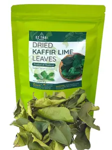 EZ THAI Kaffir Lime Leaves 0.5 oz : Aroma Herbs Thai Food Enhance Flavors in Curry Paste Spice, Tea For Tom Yum Paste, Tom Klong, Tom Sap, Panang Curry, Roast Chicken, Thai Seasoning Spicy Soups