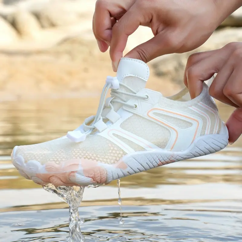 Unisex Lightweight Breathable Quick Drying River Trekking Shoes, Sporty Lace Up Water Shoes, Water Footwear for Beach Hiking, Swimming, Drifting, Diving, Outdoor Sneakers, Water Aqua Shoes