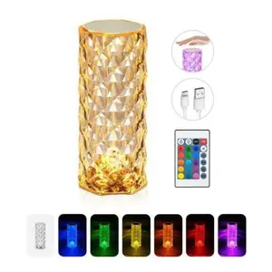 Crystal Touch Lamp | LED, Multicolored, Battery Powered | Globe Electric