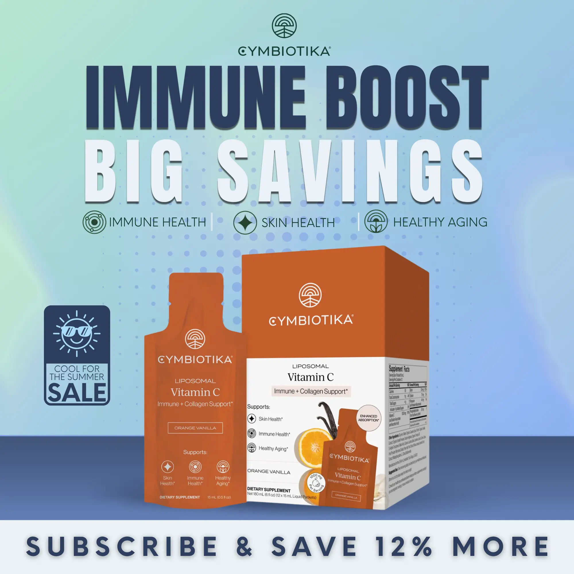Liposomal Vitamin C | 12-Packet Starter Kit | Immune Defense, Collagen Production & Healthy Aging | Superior Absorption vs Standard Tablets | 100% Cassava-Derived | Biotin | Antioxidant Support | Plant-Based | Third-Party Tested