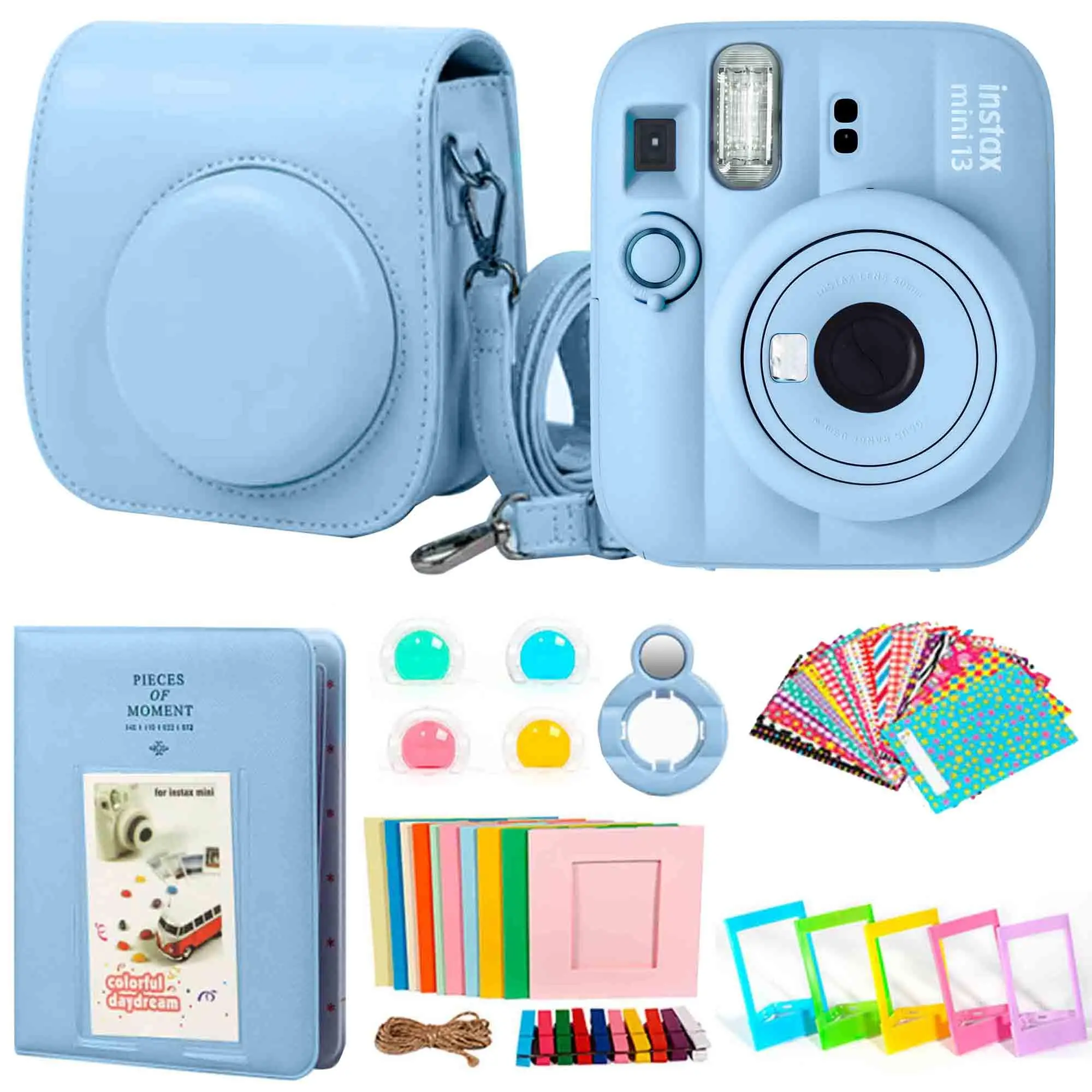 FUJIFILM INSTAX MINI 13 Instant Film Camera (Frost Blue) + Protective Case