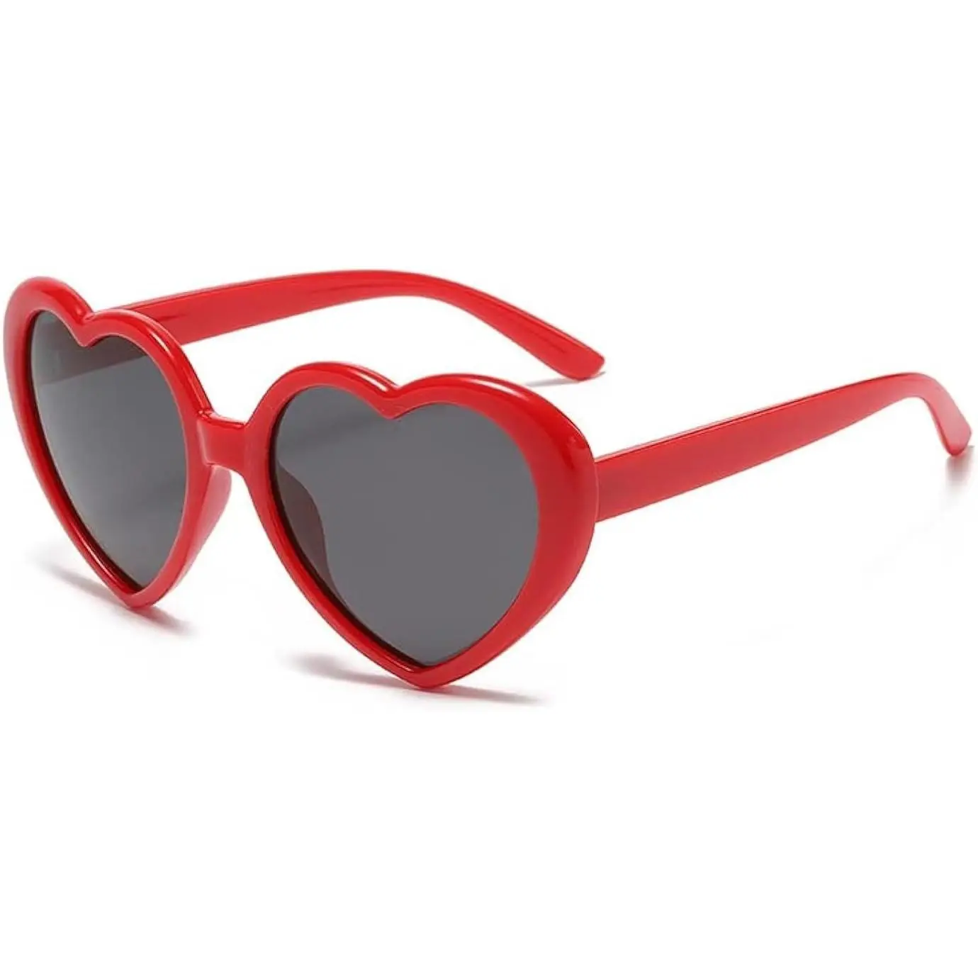 Attractive Heart-Shaped Polarized Sunglasses Frames - 53mm Full-Rim Vintage Oversized Fashion Eyewear for Party, Shopping Favors, 53 Millimeters
