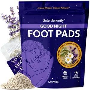 Sole Serenity Foot Pads – Overnight Self-Care Foot Patches with Zeolite & Botanical Ingredients | Relaxation & Night Routine