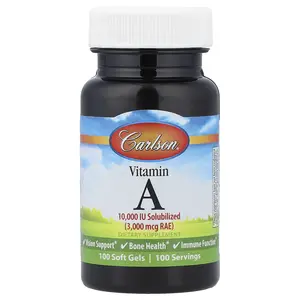 Carlson Vitamin A, 3,000 mcg RAE (10,000 IU), 100 Soft Gels