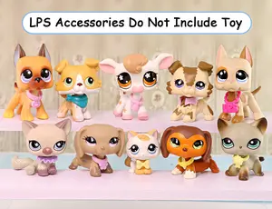 10pcs Assorted Mini Pet Collar Charms - Trendy Bright Color Accessories for Kids’ Toy Customization & Pretend Play