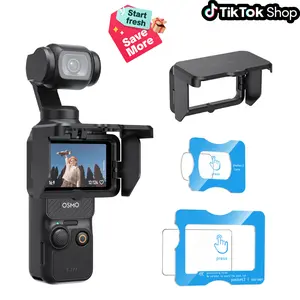 [Holiday Haul] Omoton Foldable Screen Sunshade Case For DJI Osmo Pocket 3, Bundle set with Anti-Glare Screen Protector & Sun Hood for Outdoor Shooting Accessories