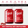 2 Bottles of Goli Apple Cider Vinegar Gummy Vitamins - Vitamin B12, Gelatin-Free, Gluten-Free, Vegan & Non-GMO.