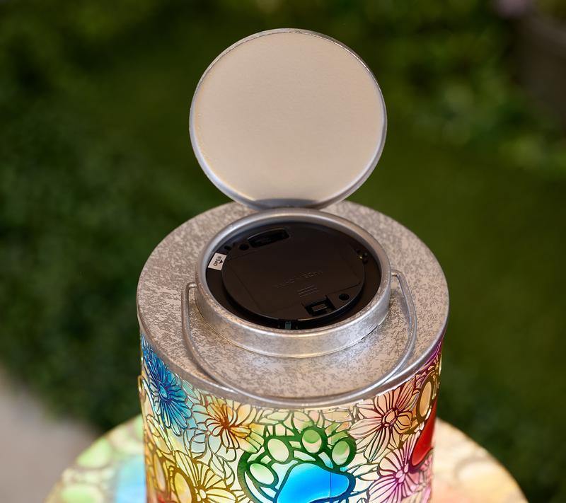 Girl Next Door Illuminated Metal Lantern w/Multi Color Reflection