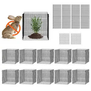 VEVOR 10 Pack Plant Protector from Animals, TikTokShopBlackFriday, 12'' x 12''  Chicken Wire Plant Protector, Plant Cages for Outdoor Plants, Flowers & Vegetables, Keeps Bunny Chicken Squirrels Out, 40pcs Metal Mesh