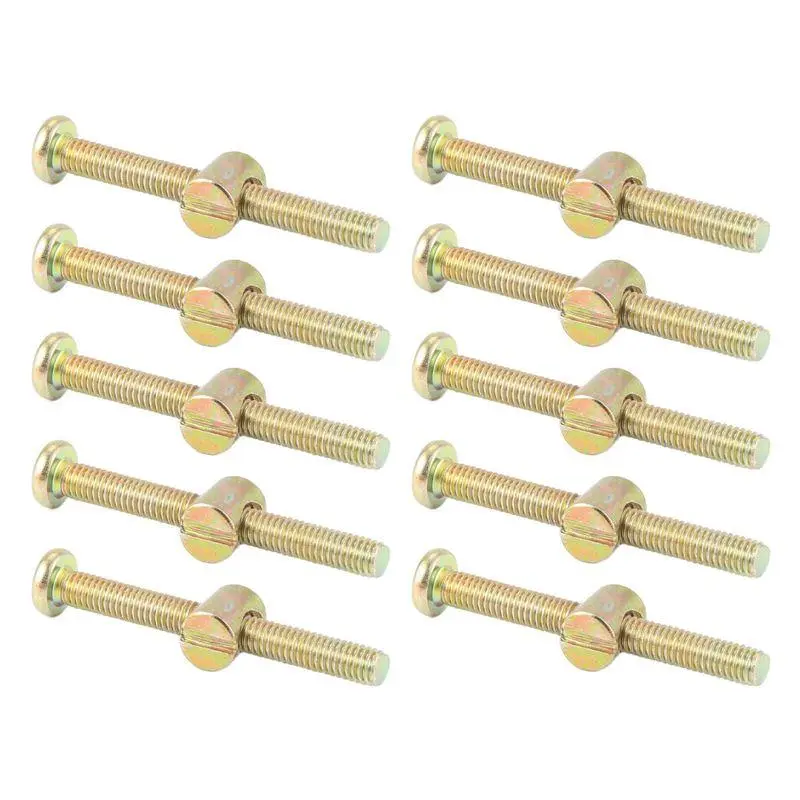 Hex Socket Head Cap Metal Screws & Barrel Head Nuts Set Pack, M6x55MM Threaded Assembly Fixings for Small Animal Pet Supply Furniture Beds Cribs Chairs