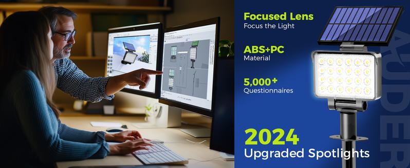 Solar Spot Lights Outdoor Waterproof for Flag, Tree, House, Garden, Yard, Landscape Spotlights for Accent Uplighting Halloween Christmas Decorations solarlights of