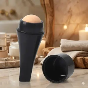 Multi-functional Volcanic Stone Oil Absorbing Roller, Reusable T-Zone Facial Skincare Tool for Women and Men, Natural Washable Design, Portable Travel Oil Control Beauty Helper with Anti-Slip Grip and Rounded Safe Edges.