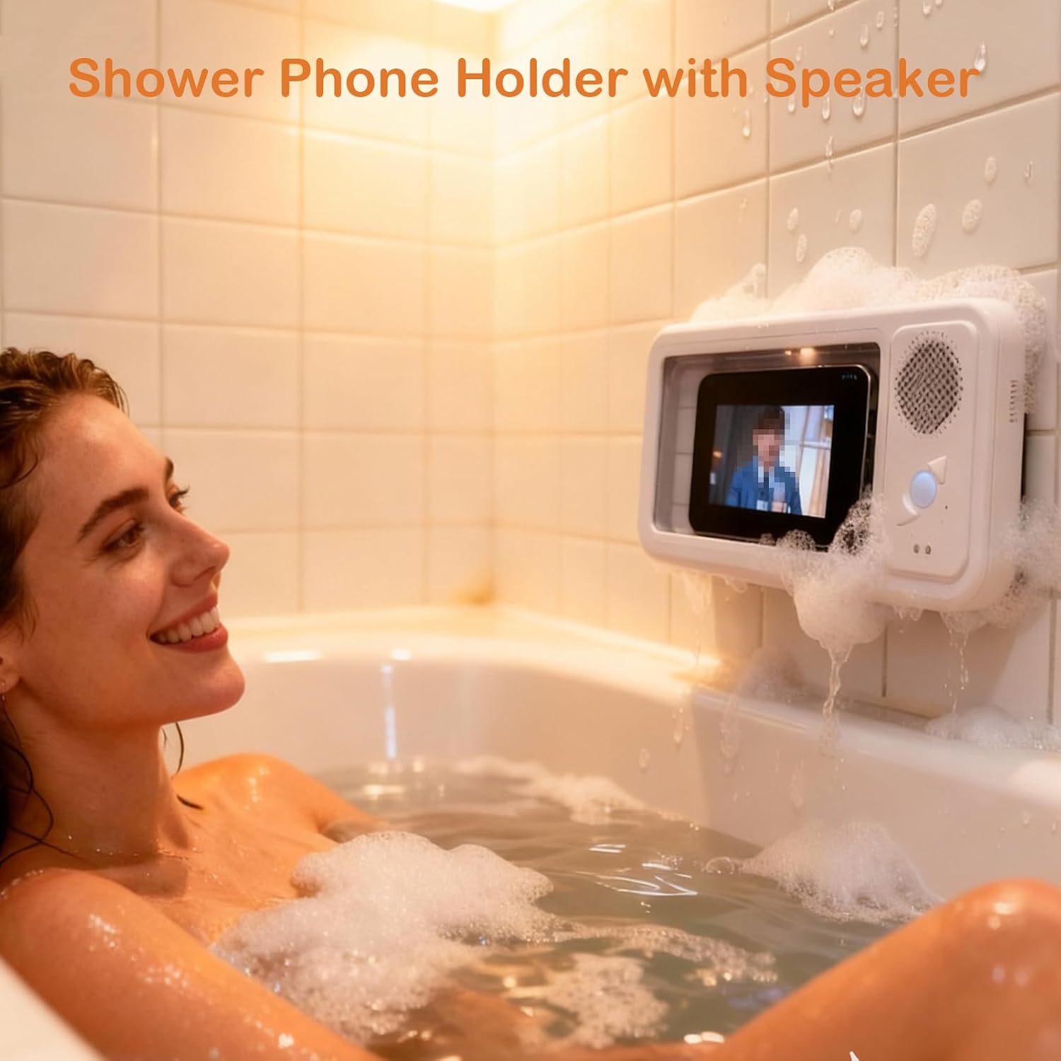 Waterproof Shower Phone Holder with Bluetooth Speaker – 2026 New IPX8 Waterproof Wall Mount, Universal Fit for All Smartphones, Bathroom & Shower Mirror Mount with Hands-Free Stand Stream Cellphone Adjustable Waterproof Shower Phone Holder with Bluetooth Speaker – 2026 New IPX8 Waterproof Wall Mount, Universal Fit for All Smartphones, Bathroom & Shower Mirror Mount with Hands-Free Stand Stream Cellphone Adjustable