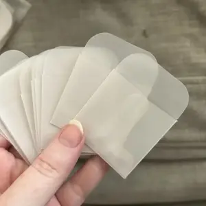 Half-Transparent Mini Envelopes for Jewelry Storage, Self-Sealing Paper Bags for Rings Necklaces Earrings Seeds Coins Protection