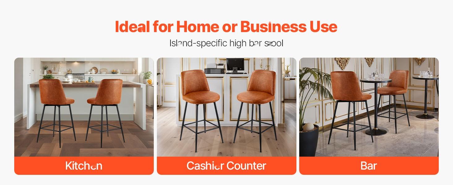 27 Inch Bar Stool Set Of 3, Modern Counter Height Swivel Kitchen Chairs, 360-Degree Rotation, Ergonomic Seat, Heavy Duty Steel Frame, Foam Padded Seat, Easy Assembly, Ideal For Home Bar, Kitchen Island, Breakfast Bar