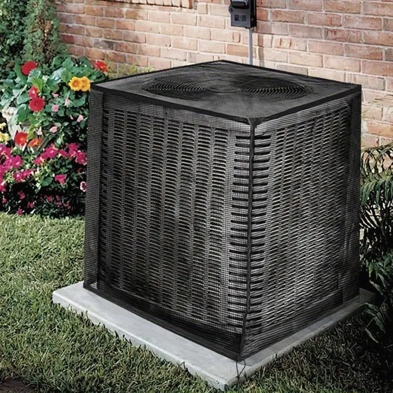 Heavy-Duty Outdoor Central Air Conditioning Cover Full Protection Against Debris, Bugs, Rain, Snow, UV Rays Reathable Mesh Design with Adjustable Buckle Straps for Residential Commercial Use 3-in-1 Debris/ Bug/ Leaf Protection