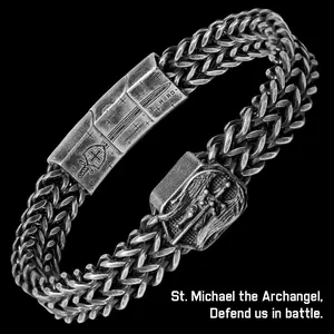 St. Michael Defend Us Bracelet TT - Helps Pair Veterans With A Service Dog Or Shelter Dog